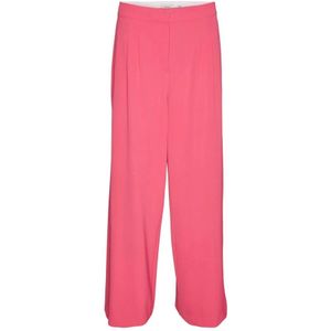 Vero Moda, Broeken, Dames, Roze, S L34, Polyester, Wijde Pijp Palazzo Broek