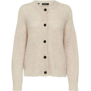 Selected SLFLULU LS KNIT SHORT CARDIGAN dames sweater ecru