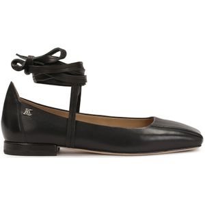 Kazar Studio, Schoenen, Dames, Zwart, 36 EU, Leer, Zwarte platte pumps met vierkante neus