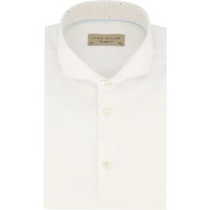 John Miller, Overhemden, Heren, Wit, 4Xl, Katoen, Wit Zakelijk Overhemd met Extra Lange Mouwen