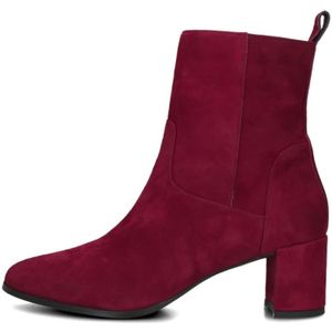 Notre-v, Schoenen, Dames, Rood, 40 EU, Suède, Rode Suède Enkellaarsjes 8543