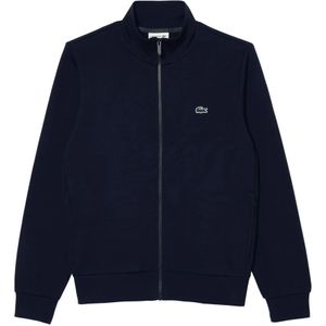 Lacoste, Sweatshirts & Hoodies, Heren, Blauw, XL, Katoen, Sweatshirt met hoge hals en volledige rits