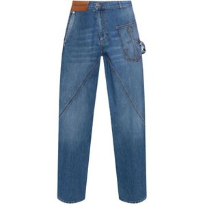 JW Anderson, Jeans, Heren, Blauw, W30, Rechte spijkerbroek