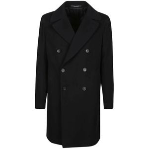 Tagliatore, N5051 Nero Coat - Stijlvolle en Elegante Buitenkleding Zwart, Heren, Maat:L