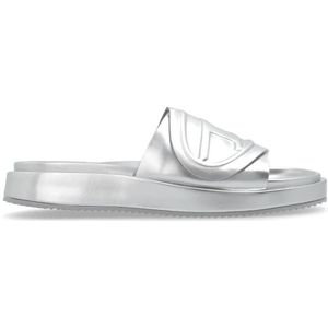 Diesel, ‘Sa-Slide D Oval’ slides Grijs, Dames, Maat:40 EU