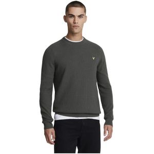 Lyle & Scott, Truien, Heren, Grijs, XS, Gebreide Crew Neck Trui