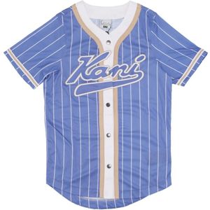 Karl Kani, Sport, Dames, Veelkleurig, S, Pinstripe Baseball Shirt met knopen