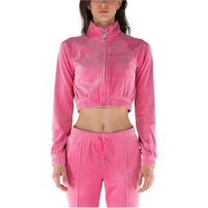 Juicy Couture, Sweatshirts & Hoodies, Dames, Roze, L, Polyester, Zip-throughs