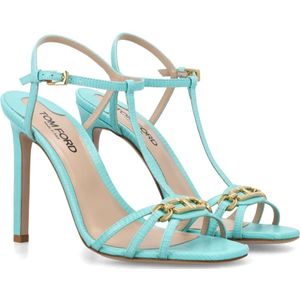 Tom Ford, Schoenen, Dames, Blauw, 38 EU, Leer, Gesloten schoenen in Acqua Sky