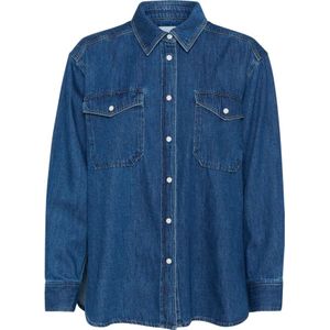 Part Two, Blouses & Shirts, Dames, Blauw, S, Denim, Denim Blouse Collettepw Sh Blauw