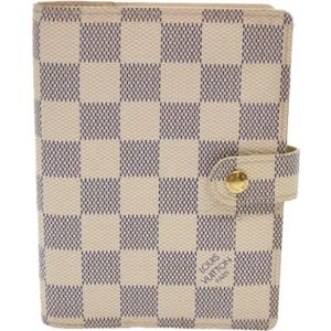 Louis Vuitton Vintage, Pre-owned, Dames, Wit, ONE Size, Tweed, Pre-owned Canvas wallets