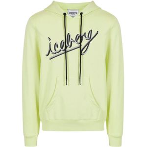 Iceberg, Sweatshirts & Hoodies, Heren, Geel, L, Katoen, Sweatshirts