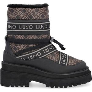 Liu Jo, Schoenen, Dames, Bruin, 39 EU, Polyester, Verfijnde Winter Enkellaarzen