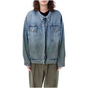 Magliano, Denim Jack, Oversized Fit, Med Blauw Blauw, Heren, Maat:S