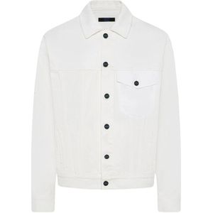 Kiton, Jassen, Heren, Wit, L, Katoen, Witte Katoenen Denim Jas