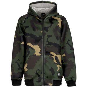 Propaganda, Sweatshirts & Hoodies, Heren, Groen, XL, Capuchon Camo Jas Streetwear Collectie