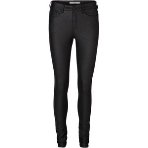 Vero Moda, Zwarte broek met gladde coating Zwart, Dames, Maat:M L30
