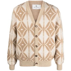 Etro, Cardigan Beige, Heren, Maat:L