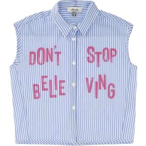 Dixie, Blouses & Shirts, Dames, Veelkleurig, L, Gestreepte mouwloze shirt met print