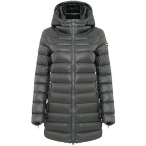 Colmar, Grijze Buitenkleding Aw 22, Finamore Wit Katoenen Overhemd Grijs, Dames, Maat:M