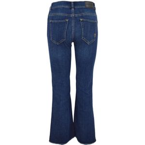 Pinko, Jeans, Dames, Blauw, W31, Denim, Bootcut Denim Jeans Slim Fit