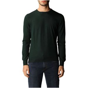 Gran Sasso, Sweatshirts & Hoodies, Heren, Groen, 2Xl, Wol, Groene Merinowollen Trui