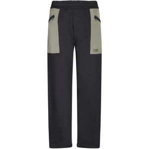 Alexander McQueen, Broeken, Heren, Zwart, S, Katoen, Zwarte track pants met elastische tailleband