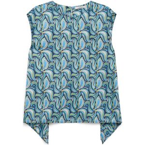 Maliparmi, Tops, Dames, Blauw, XS, Polyester, Sleeveless Tops