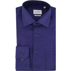 Eterna, Zakelijk Overhemd Jurk Donkerblauw Blauw, Heren, Maat:XL