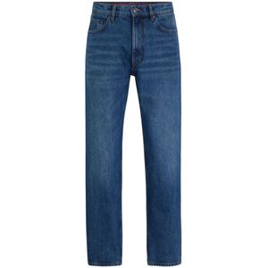 Hugo Boss, Jeans, Heren, Blauw, W36 L32, Katoen, Straight Jeans