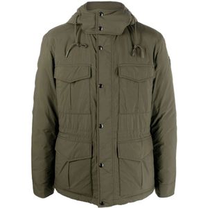 Woolrich, 614 Donkergroene Aleutian Field Jas Groen, Heren, Maat:S