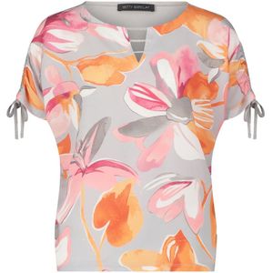 Betty Barclay, Blouses & Shirts, Dames, Veelkleurig, M, Bloemenprint Oversized Shirt met Gerimpelde Mouwen