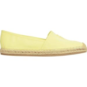 Tommy Hilfiger, Schoenen, Dames, Geel, 38 EU, Katoen, Gele Tulp Geborduurde Espadrilles