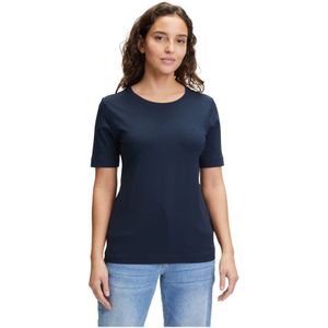 Betty & Co, Tops, Dames, Blauw, L, Klassieke Ronde Hals Shirt