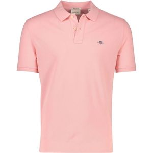 Gant, Tops, Heren, Roze, 4Xl, Katoen, Roze Polo Shirt met korte mouwen