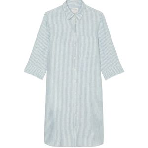 Marc O'Polo, Gestreepte overhemdjurk relaxed Blauw, Dames, Maat:S