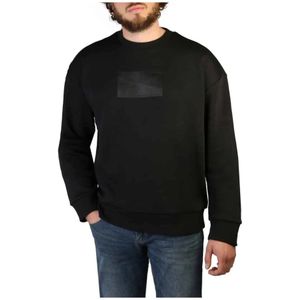 Calvin Klein, Sweatshirts & Hoodies, Heren, Zwart, XL, Katoen, Heren Sweatshirt Herfst/Winter Collectie