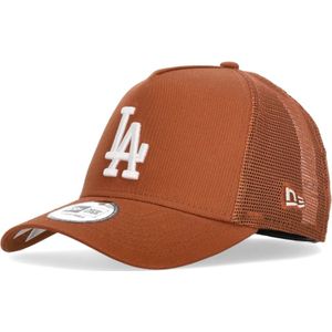 New Era, Accessoires, unisex, Bruin, ONE Size, Polyester, Dodgers Trucker Pet Aarde Bruin/Wit