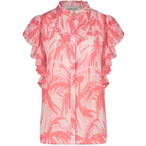 Fabienne Chapot, Blouse met volumineuze vlinder mouwen Roze, Dames, Maat:2XL