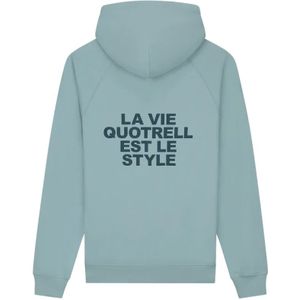 Quotrell, Sweatshirts & Hoodies, Heren, Blauw, XS, Katoen, Quotrell La Vie Hoodie Heren Lichtblauw/Blauw