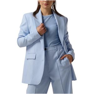 Penn&Ink N.y, Jassen, Dames, Blauw, M, Polyester, Lichtblauwe Blazer voor Dames