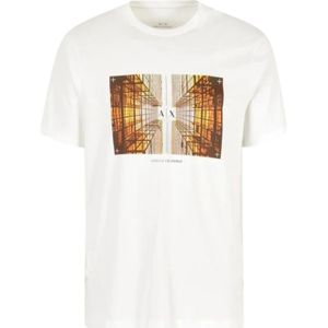 Armani Exchange, Tops, Heren, Wit, M, Casual Regular Fit T-shirt