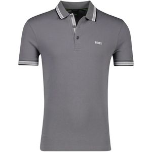 Hugo Boss, Tops, Heren, Grijs, 4Xl, Katoen, Grijze Polo Met Korte Mouwen