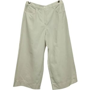 Kenzo, Witte Katoenen Shorts-Rokken, Modern Ontwerp, Maat 42/L/Us 10/Uk 12, Nieuw met Labels Groen, Dames, Maat:L
