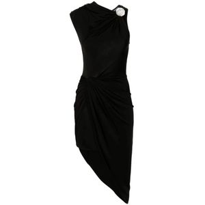 David Koma, Midi Kleedjes Zwart, Dames, Maat:XS