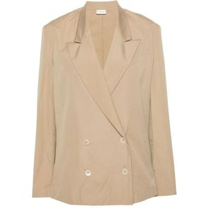 Dries Van Noten, Jassen, Dames, Beige, M, Katoen, Blazers