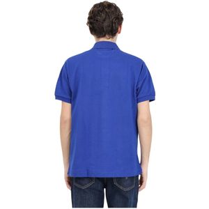 Lacoste, Tops, Heren, Blauw, S, Blauw Polo Shirt met Krokodil Logo