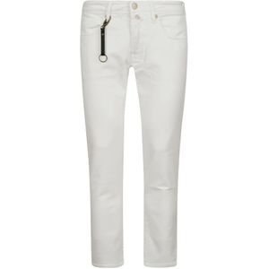 Incotex, Skinny jeans Wit, Heren, Maat:W33