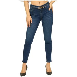 Gaudi, Jeans, Dames, Blauw, W25, Denim, Stretch Denim Cropped Jeans