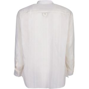 Lardini, Overhemden, Heren, Wit, S, Katoen, Witte Tuniek Stijl Katoenen Shirt